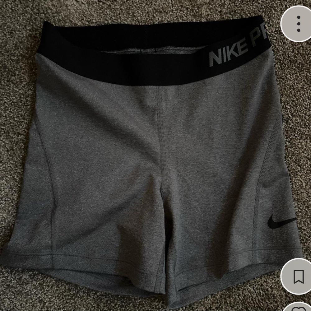 Nike Women's Black and Gray Athletic Shorts